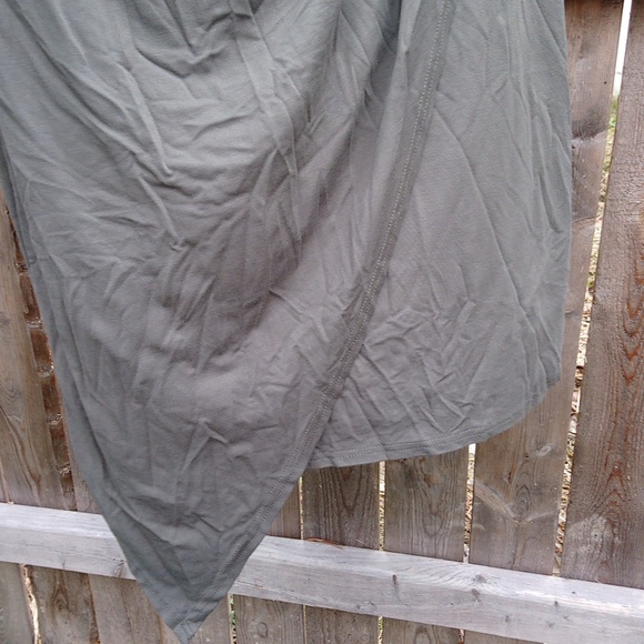 Pretty Garden One Shoulder Strap Tank Top Flowy Green Dress - Picture 9 of 16